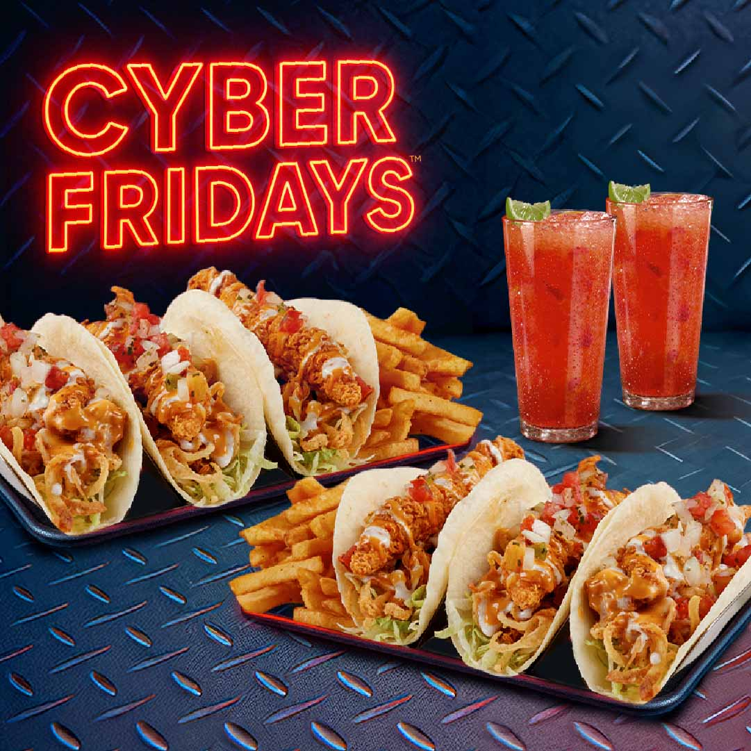 CYBER Dúo Crispy Chicken Taco + 2 Bebidas