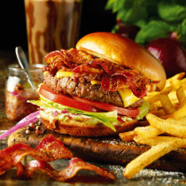 Triple Bacon Stackhouse Burger