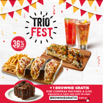 Trío Fest:Crispy Chicken Tacos y Chicken Bomb Original